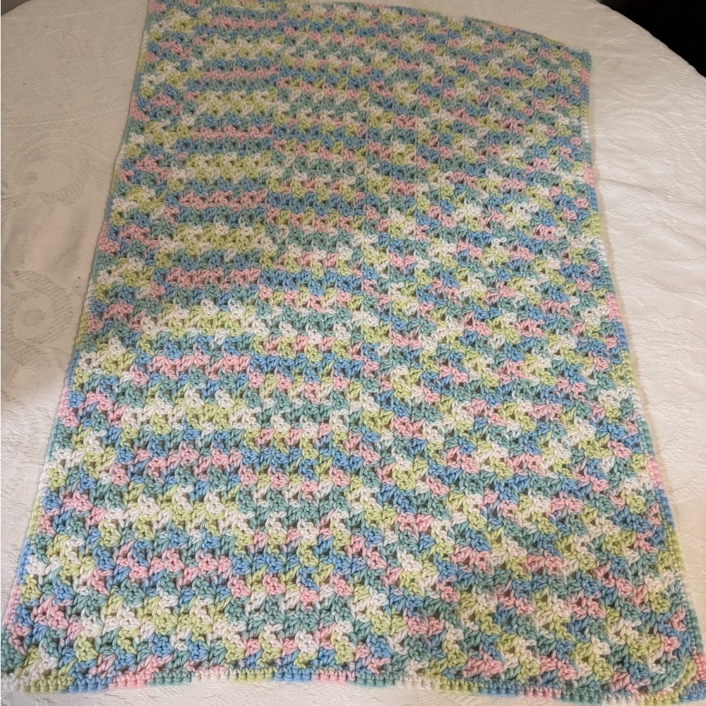Handmade Multicolor‎ Crochet Baby Blanket